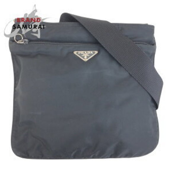 Prada Shoulder black nylon triangular Tessuto Bag - Picture 1 of 9